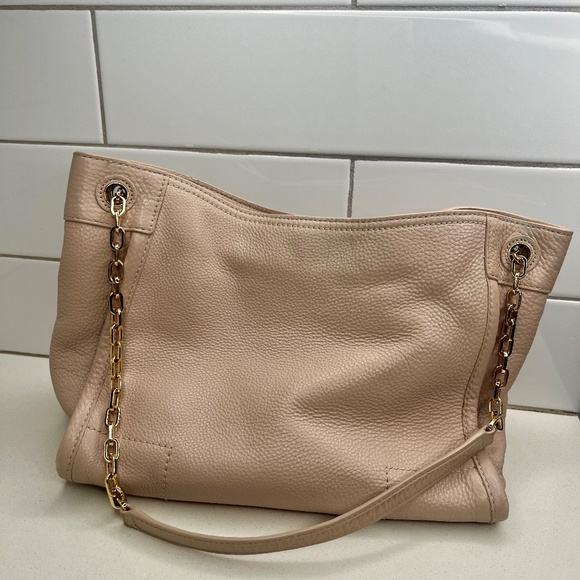 Tory Burch Britten Slouchy Tote, Blush Pink Pebbled Leather, gold tone hardware - Picture 2 of 16